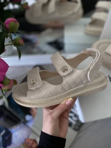 Chanel Sandals Beige - SvitStyle