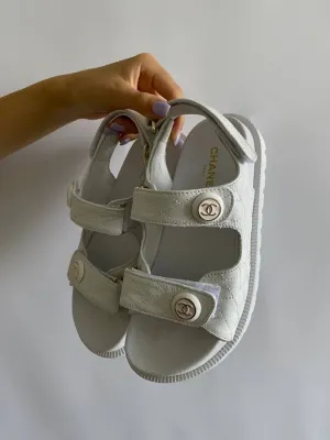 Chanel Sandals White  Leather Premium (Розпродаж) - 8634802 - SvitStyle