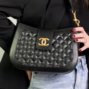 ???? Chanel Leather Black/Gold - 8634808 - SvitStyle