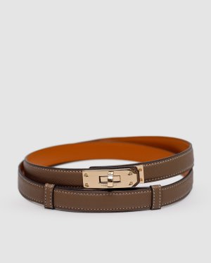 ???? Hermes Kelly 18 Belt Beige Leather - 8634826 - SvitStyle