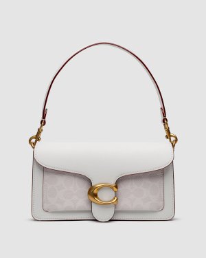 ???? Coach Tabby White/Gold Shoulder Bag 26 In Signature Canvas - 8634829 - SvitStyle