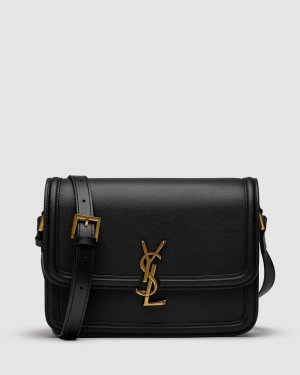 ???? Saint Laurent Solferino Large Black/Gold - 8634946 - SvitStyle