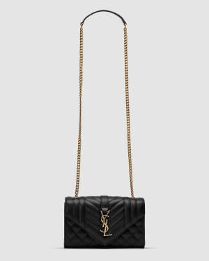 ???? Saint Laurent Leather Envelope Chain Bag - 8634948 - SvitStyle