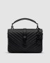 ???? Saint Laurent College Medium in Quilted Leather Black/Black (1)