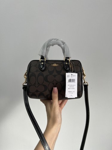 ???? Coach Rowan Brown Satchel In Signature Canvas - SvitStyle