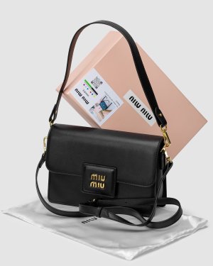 Сумка MiuMiu Shoulder Leather Bag Black - 8642688 - SvitStyle