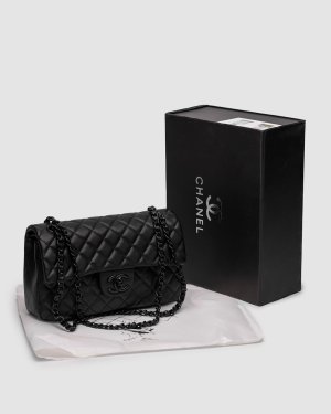 Сумка Chanel Classic 2.55 Medium Double Flap in Black - 8642691 - SvitStyle