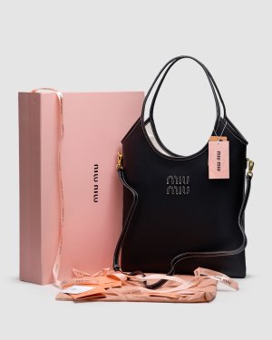 Сумка Miu Miu Ivy Leather Bag Black - 8642700 - SvitStyle