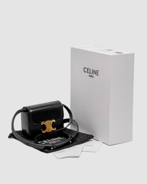 Сумка Celine Triomphe Mini Claude Shoulder Bag Black - 8642703 - SvitStyle