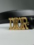 Ремінь брендовий Leather Belt Black Gold (1)