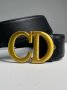 Ремінь брендовий Leather Belt Black Gold (1)