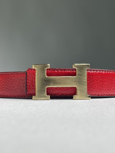 Ремінь брендовий Leather Belt Red Gold - SvitStyle