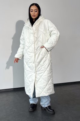 Зимове пальто "Вінтер" білого кольору - 8484362 - SvitStyle
