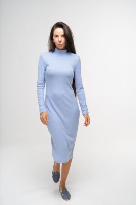 Сукня-лапша міді блакитного кольору, XS - 8590773 - SvitStyle